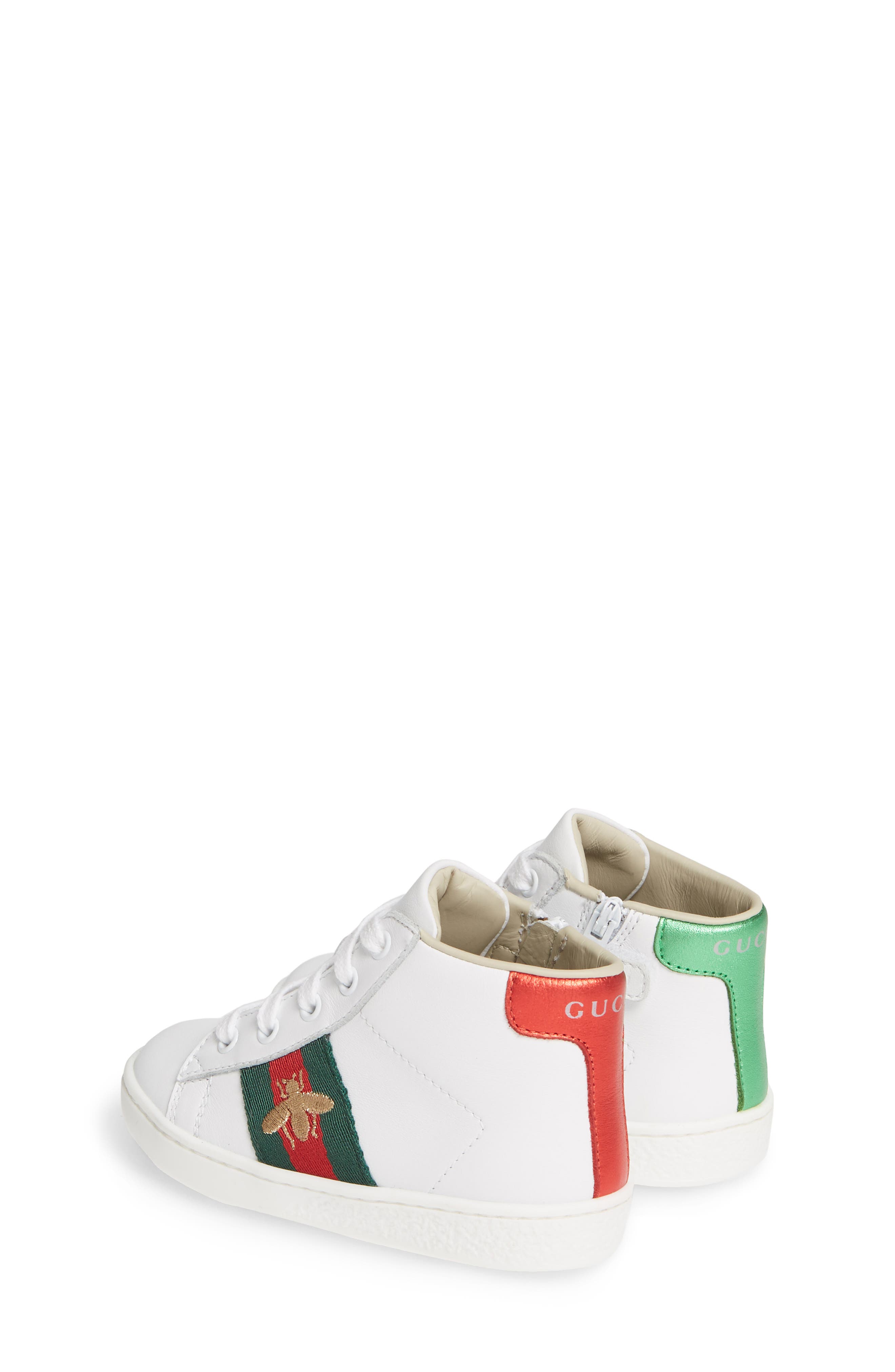 Gucci New Ace High Top Sneaker, Alternate, color, 