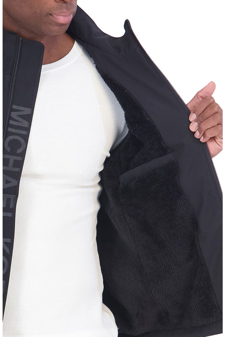 Water Resistant High Pile Fleece Lined Vest, Alternate, color, BLACK