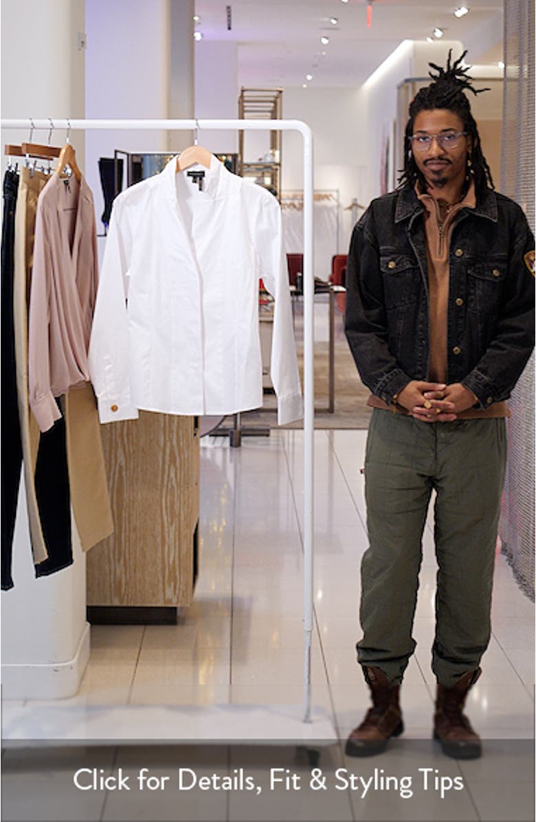 Stand Collar Button-Up Shirt, sales video thumbnail