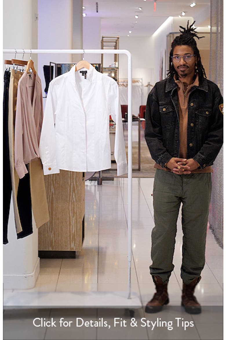 Stand Collar Button-Up Shirt video