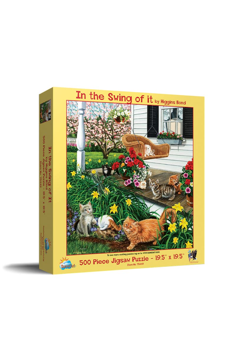 Sunsout In the Swing of It 500 piece Jigsaw Puzzle for Adults, Main, color, Multicolor
