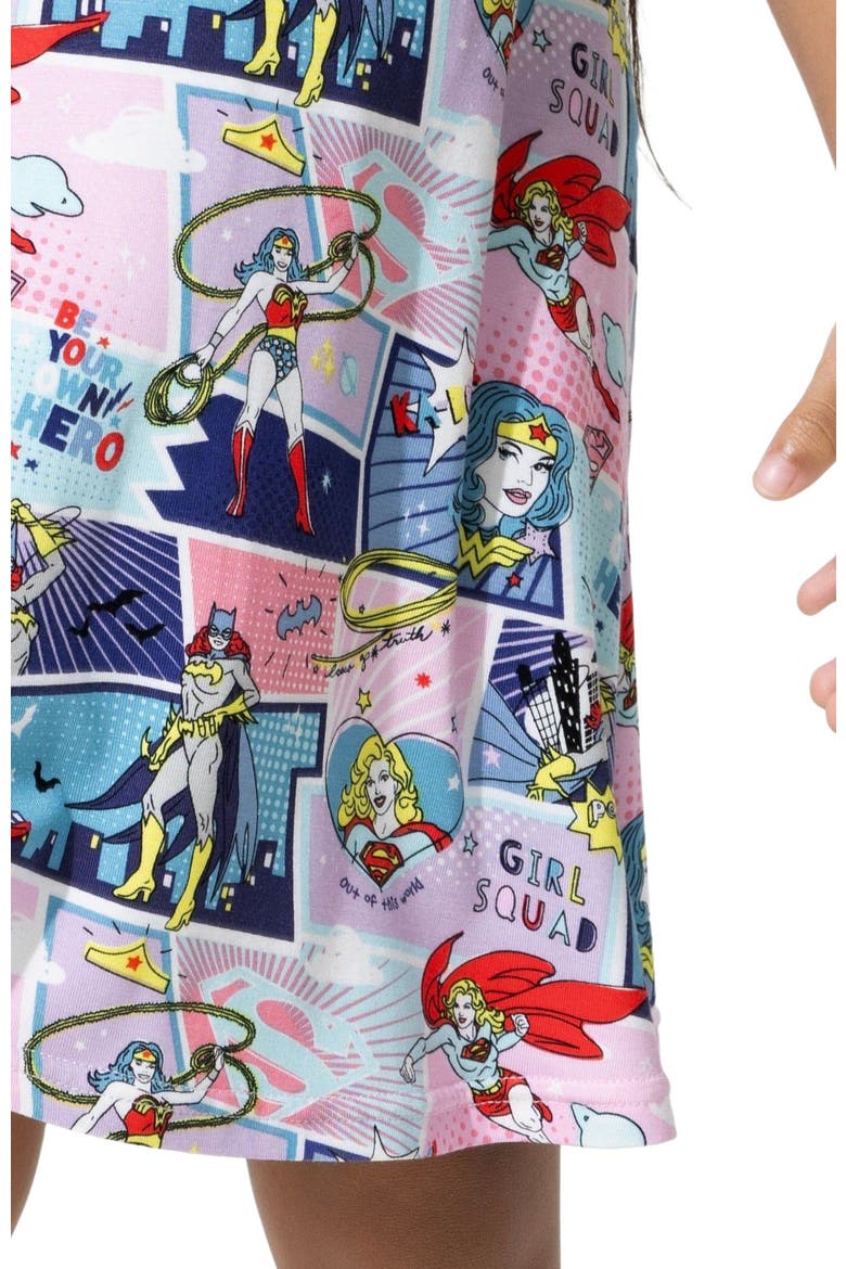 Kids' Justice League Heroines Short Sleeve Dress, Alternate, color, Justice Heroines