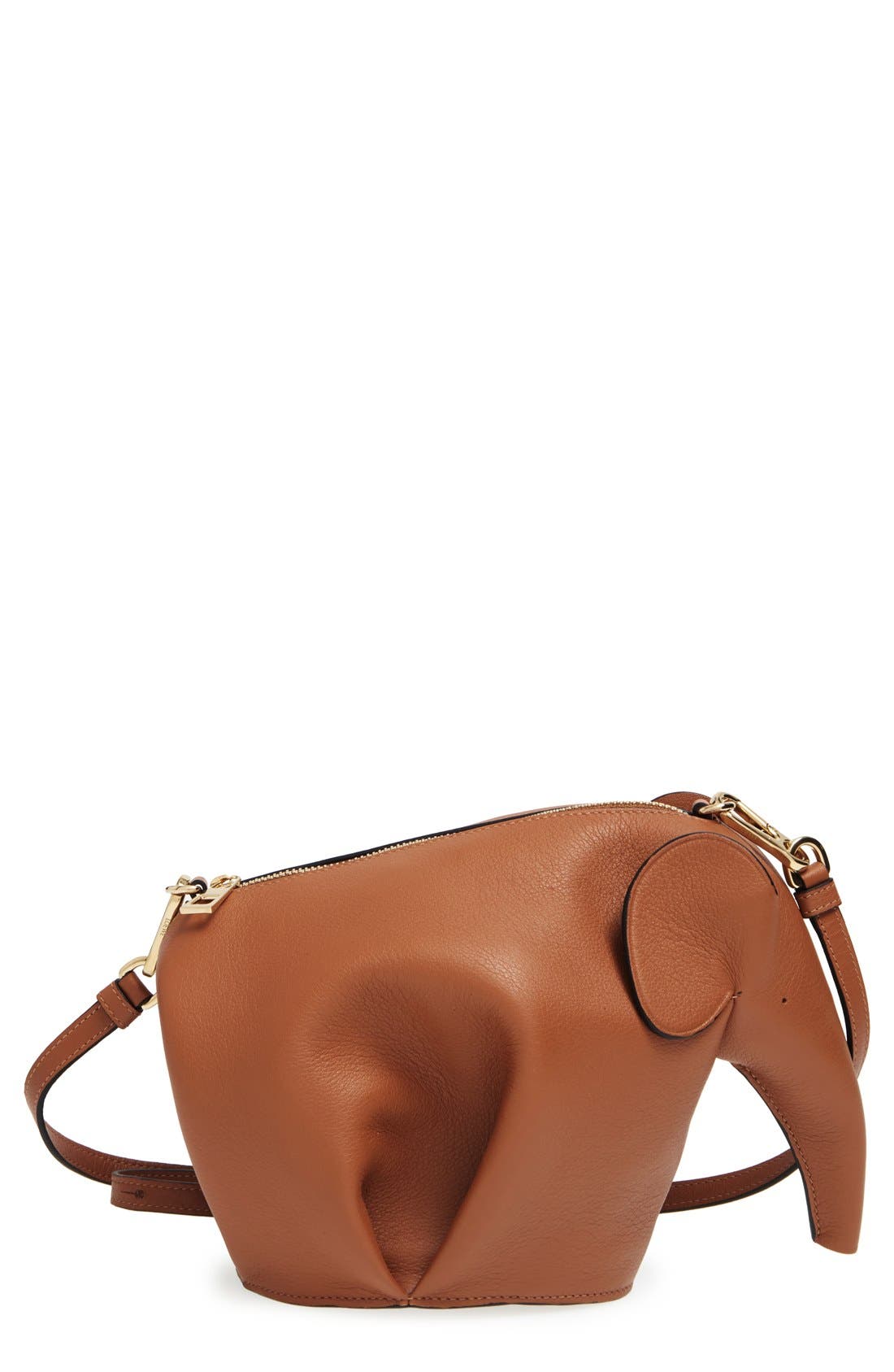 'Mini Elephant' Crossbody Bag, Main, color, TAN
