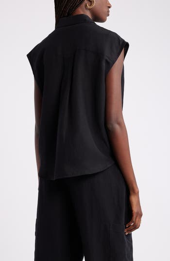 Dolman Sleeve Flap Pocket Button-Up Shirt