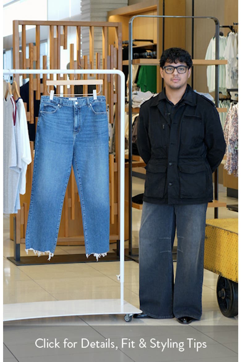 The Ruler Frayed High Waist Ankle Straight Leg Jeans video