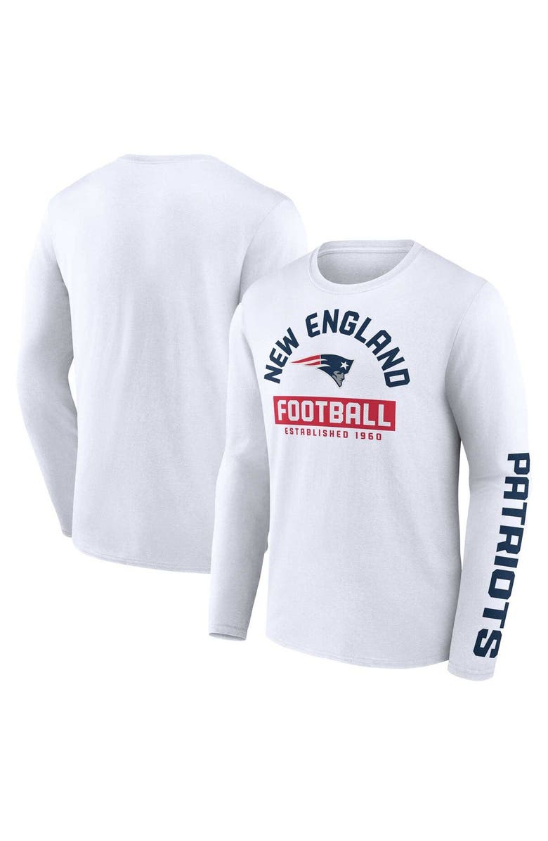FANATICS Men's Fanatics Branded White New England Patriots Long Sleeve T-Shirt, Main, color, White