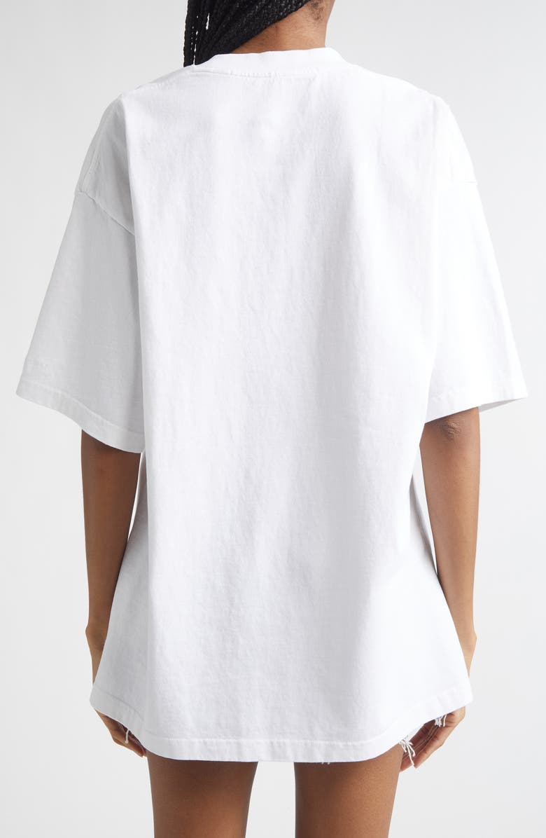 Alexander Wang Ice Cube Oversize Cotton Graphic T-Shirt, Alternate, color, Vintage White