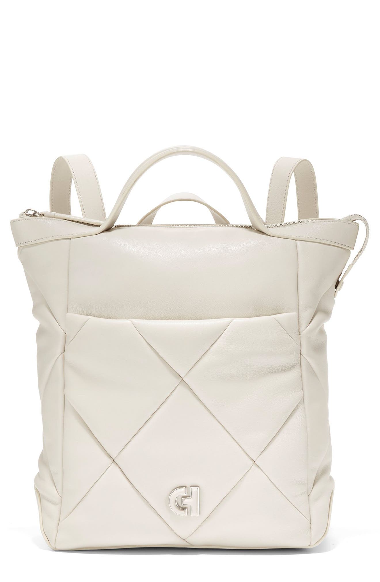 Cole Haan Grand Ambition Small Quilted Leather Convertible Backpack, Main, color, 