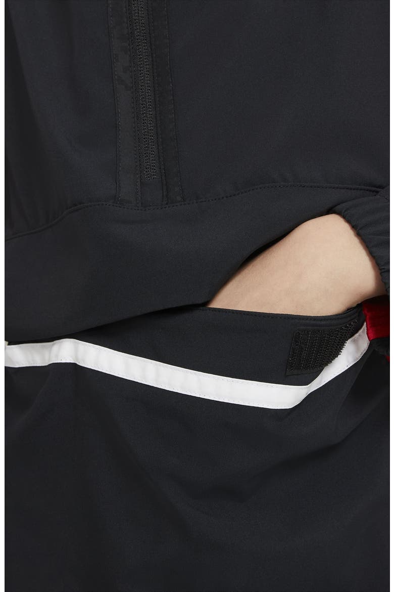 Kids' Crossover Basketball Jacket, Alternate, color, BLACK/ RED/ WHITE/ WHITE