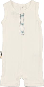 Manière Kids' Textured Stripe Romper