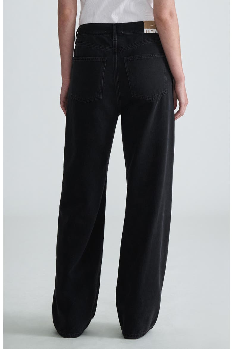 Nella Drawstring High Waist Jeans, Alternate, color, DARK SMOKE WELL BLUE