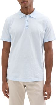 Theory Bron in Cosmos Slub Cotton Polo Shirt