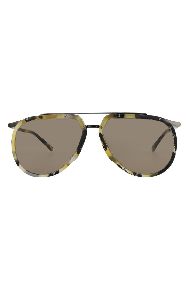 Brioni 60mm Novelty Aviator Sunglasses, Main, color, 
