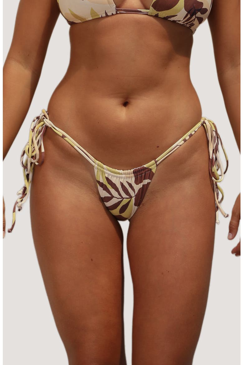 Seraya Strappy Side Tie Bikini Bottom, Main, color, TROPICAL TONAL