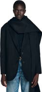 SANDRO Short coat with removable scarf