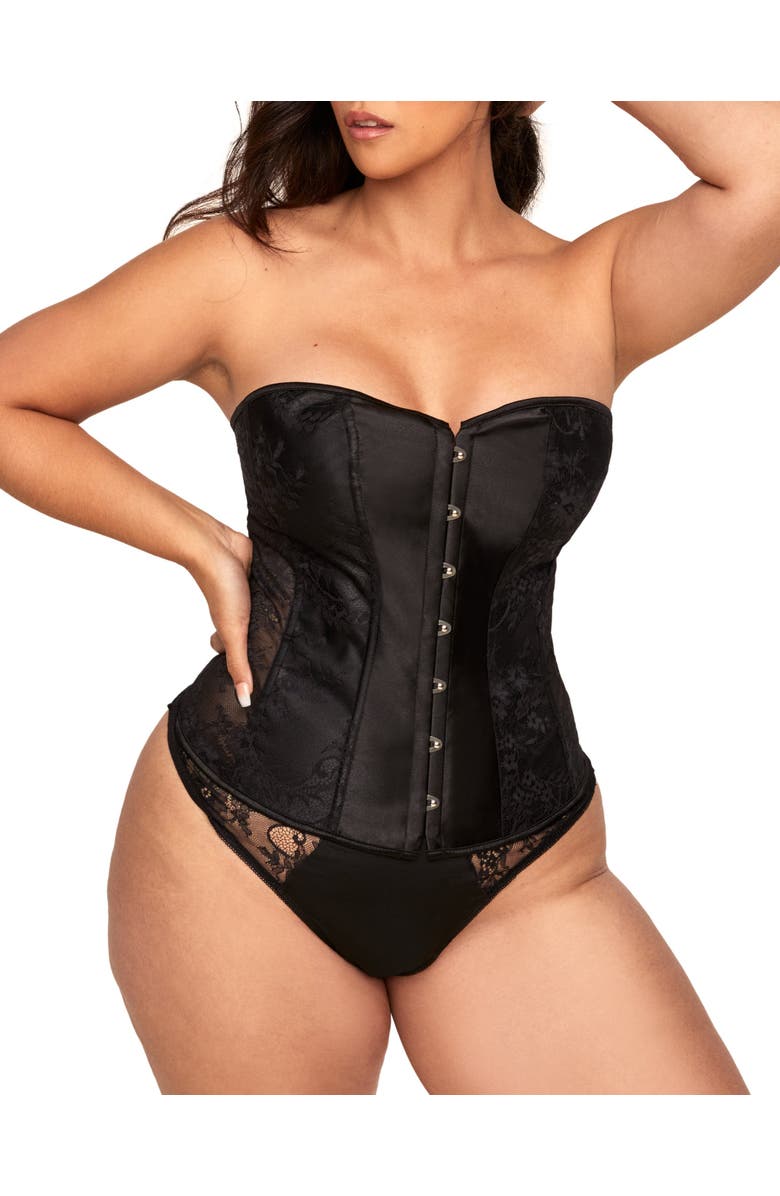 Adore Me Ashoka Boned Corset, Main, color, Black