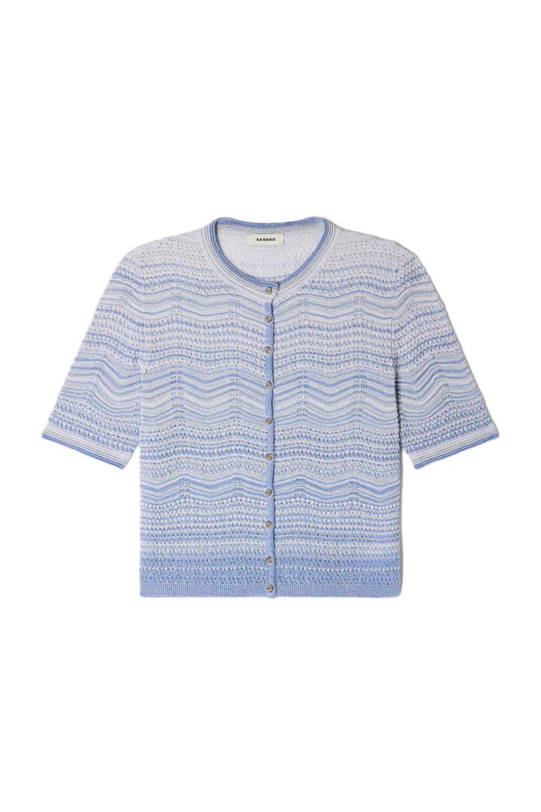 Fancy knit cardigan, Alternate, color, Sky blue