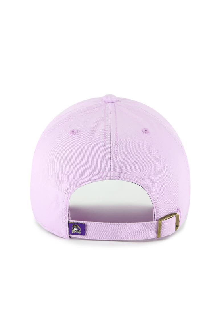 Men's '47 Purple ECU Pirates Clean Up Adjustable Hat, Alternate, color, Purple