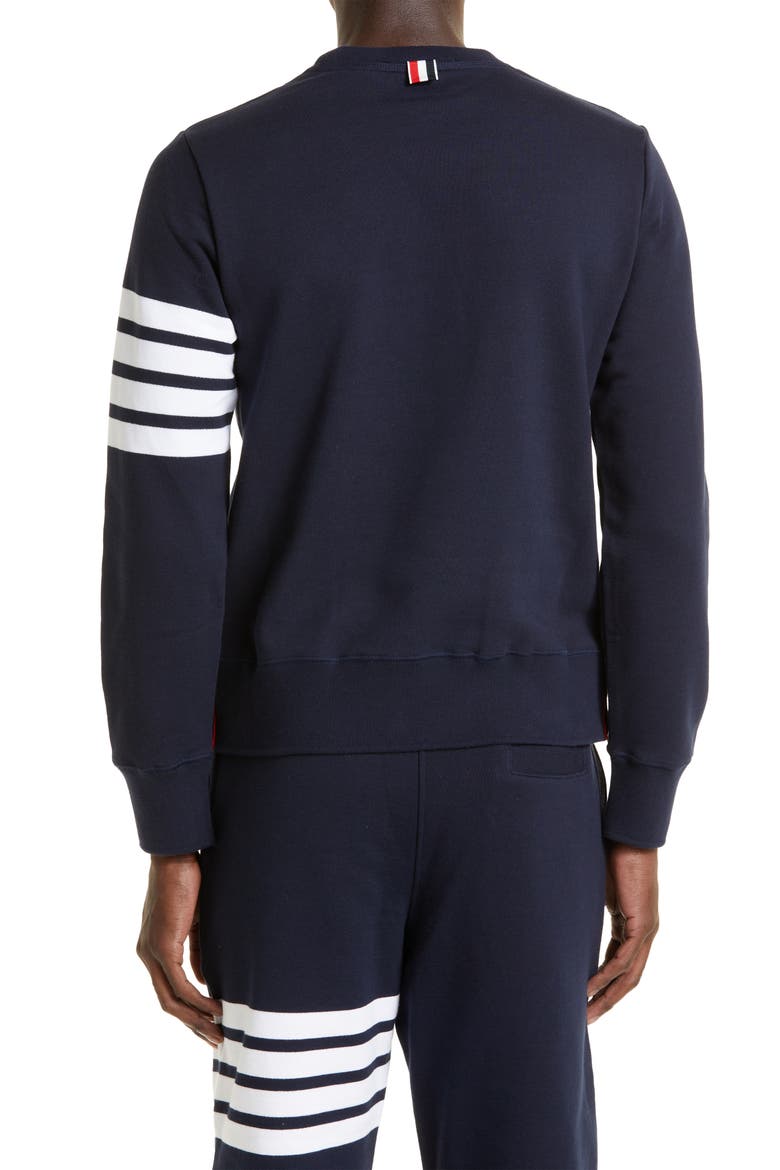 Stripe Sleeve Sweatshirt, Alternate, color, 461 - NAVY