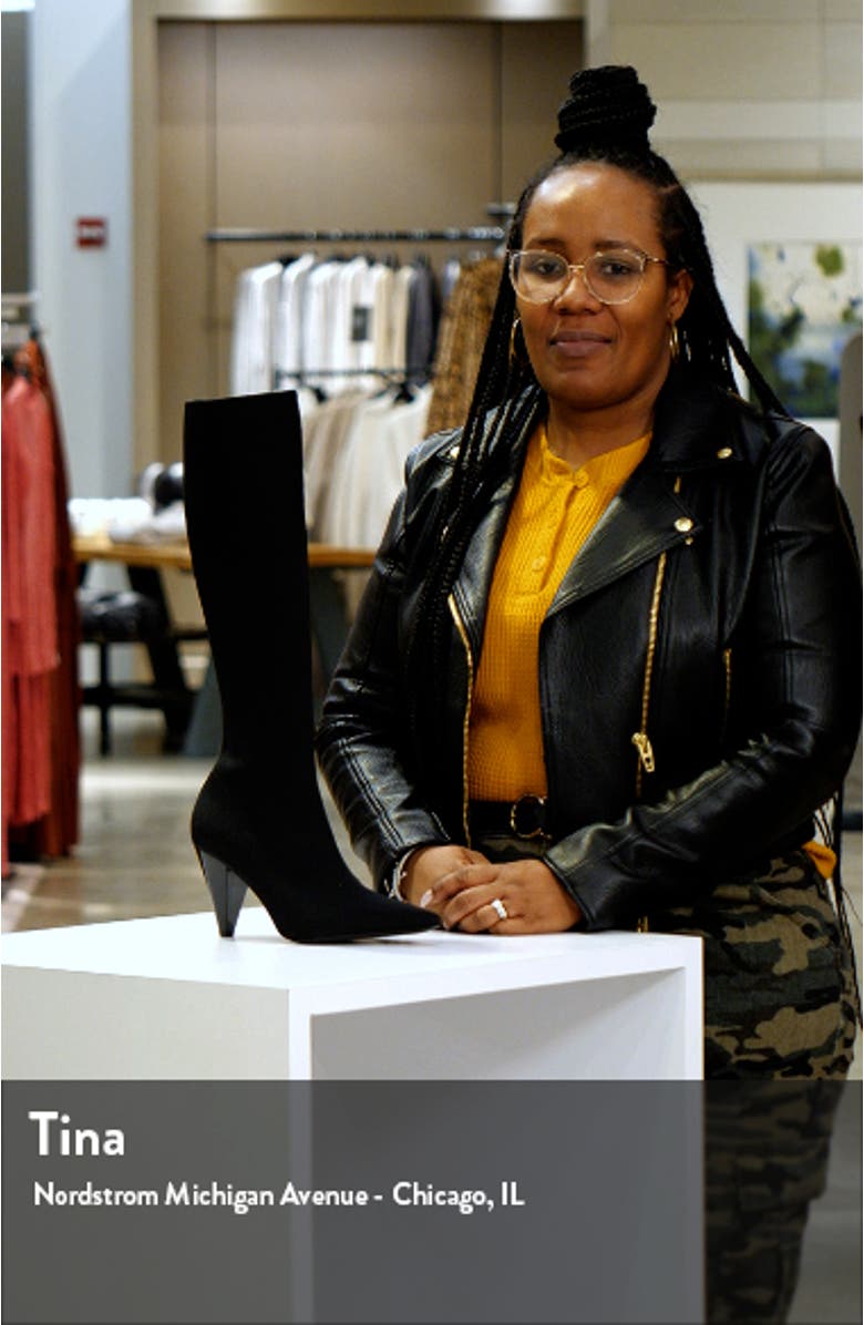 Engineered Knit Knee High Boot, sales video thumbnail