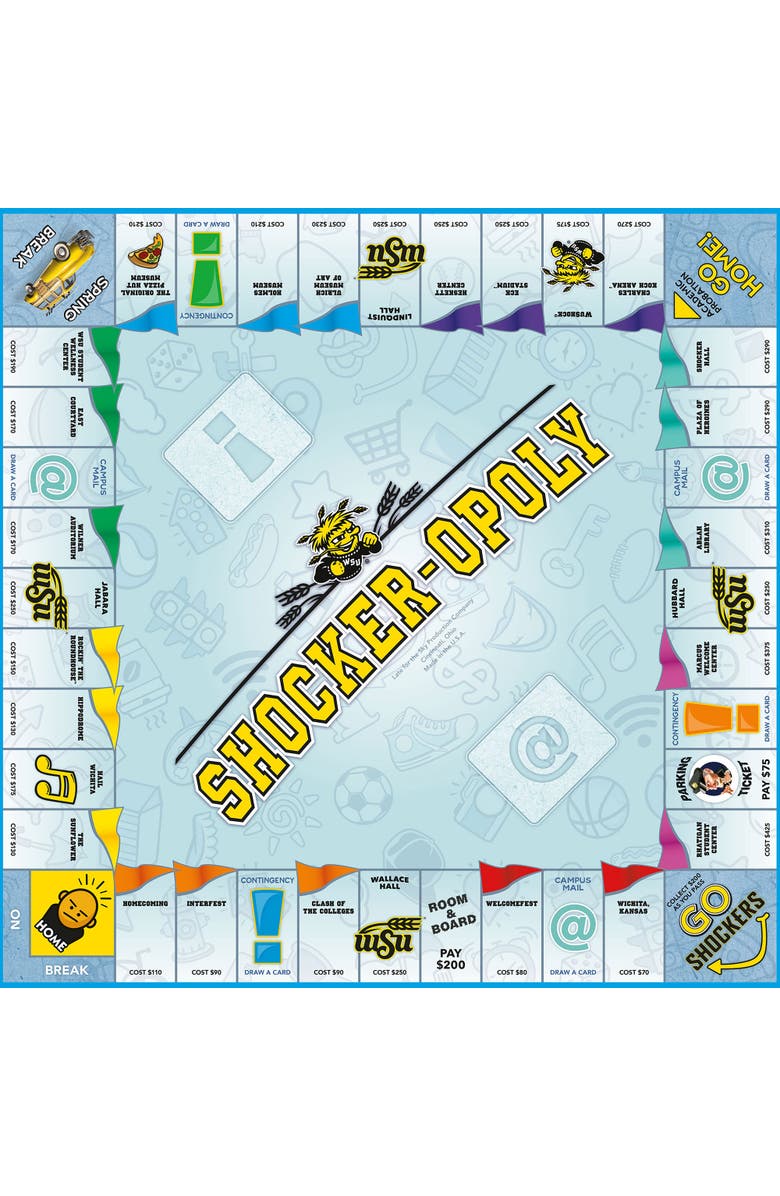 Late for the Sky Wichita State University Shockeropoly Monopoly Board Game, Alternate, color, Multicolored