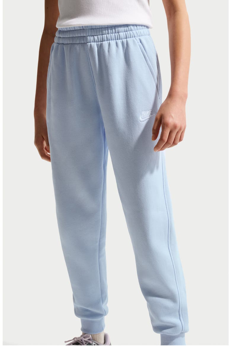 Kids' Club Fleece Joggers, Alternate, color, HYDROGEN BLUE/ WHITE