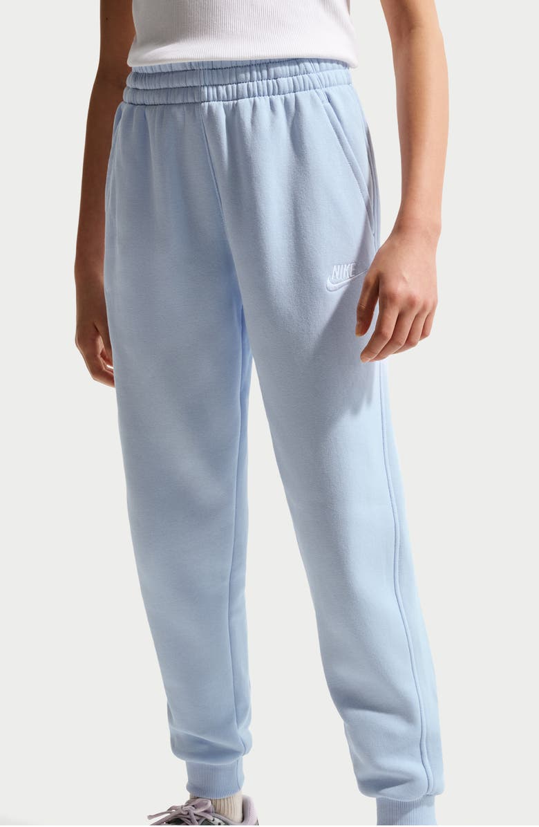 Nike Kids' Club Fleece Joggers, Alternate, color, Hydrogen Blue/ White