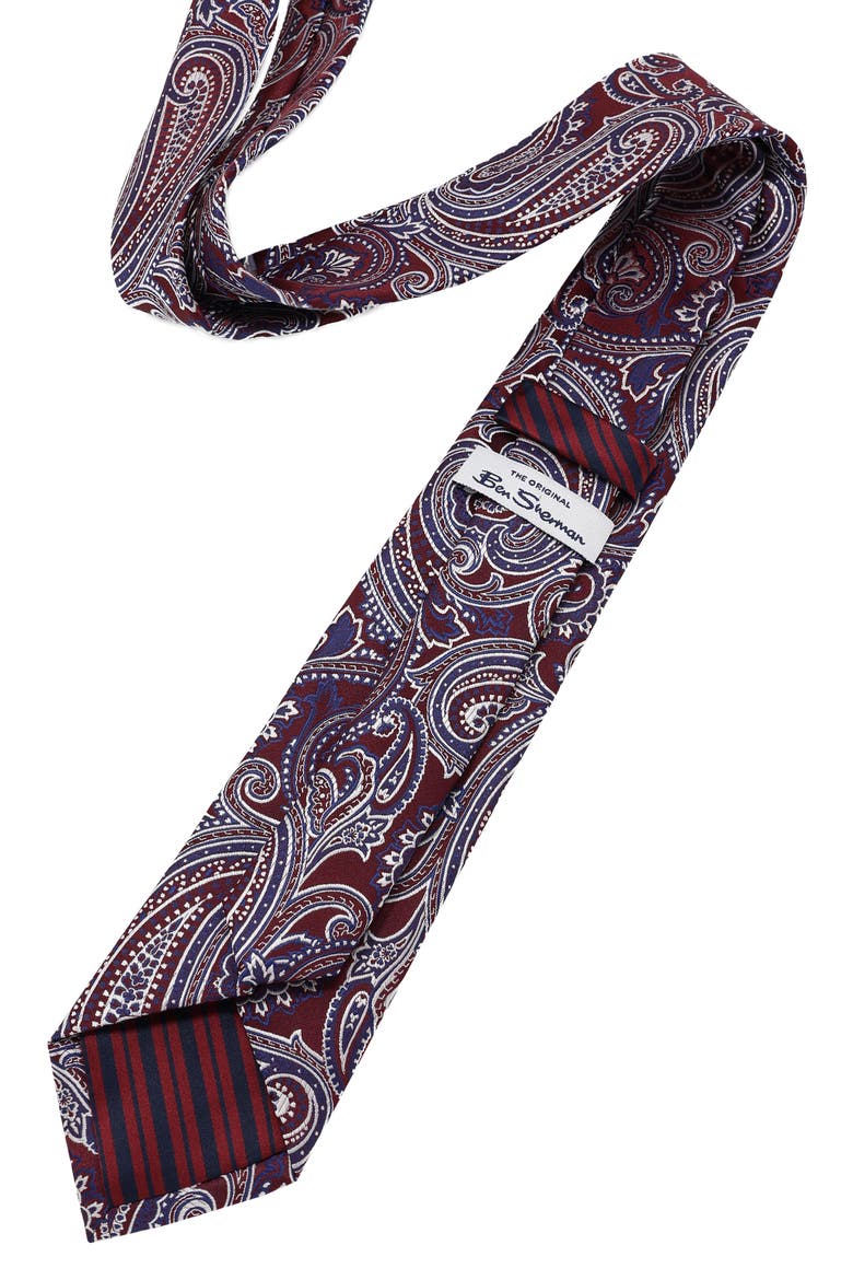Paisley Tie, Alternate, color, BURGUNDY