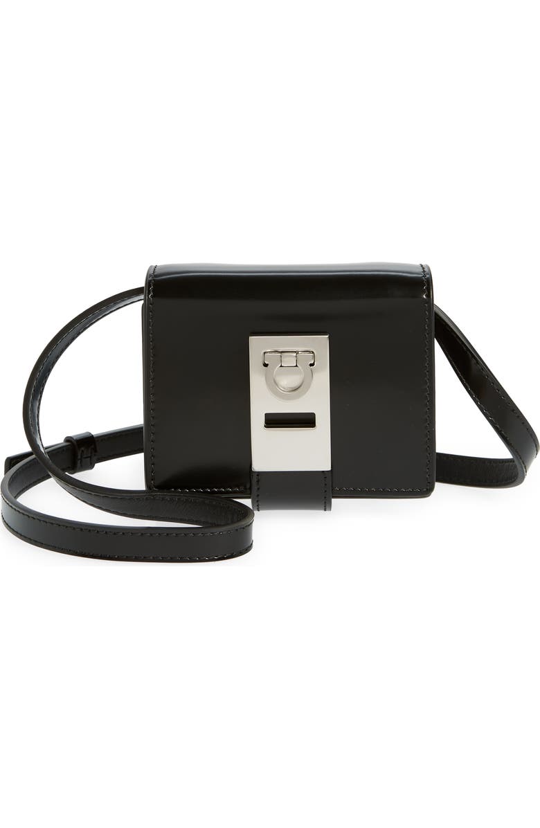 FERRAGAMO Twins Gancio Lock Crossbody Bag, Main, color,