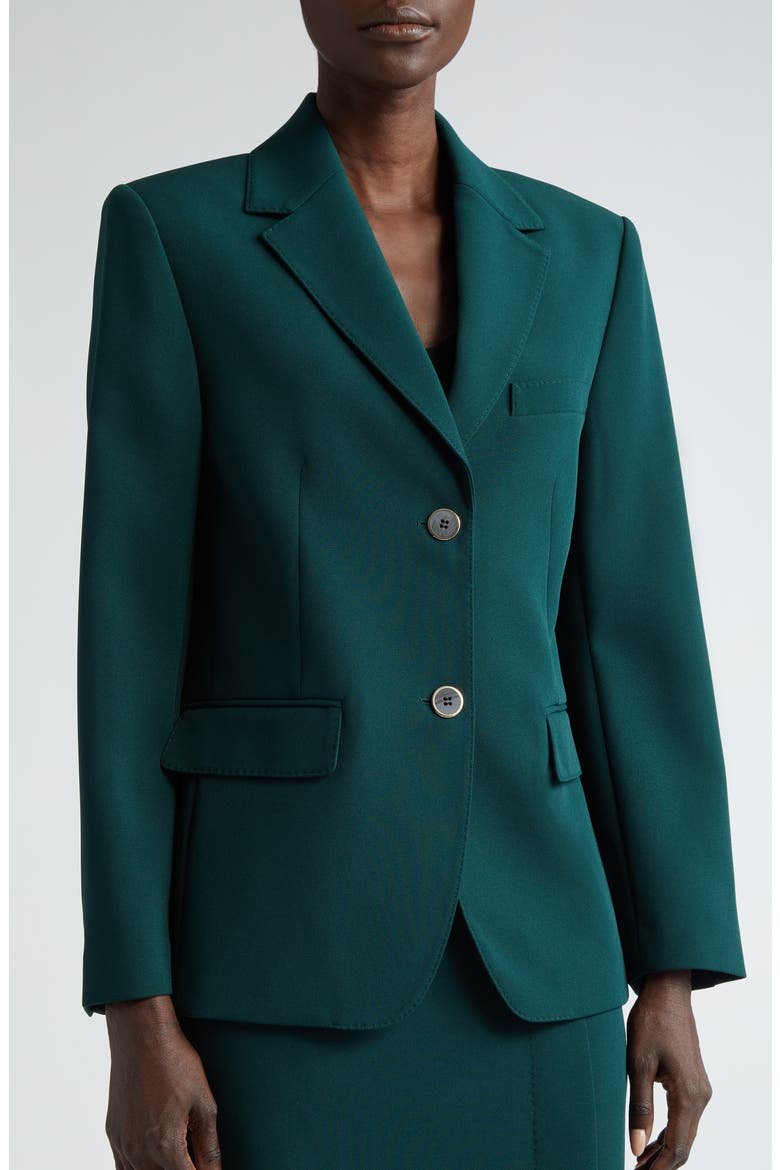 Stretch Cady Blazer, Alternate, color, SPRUCE