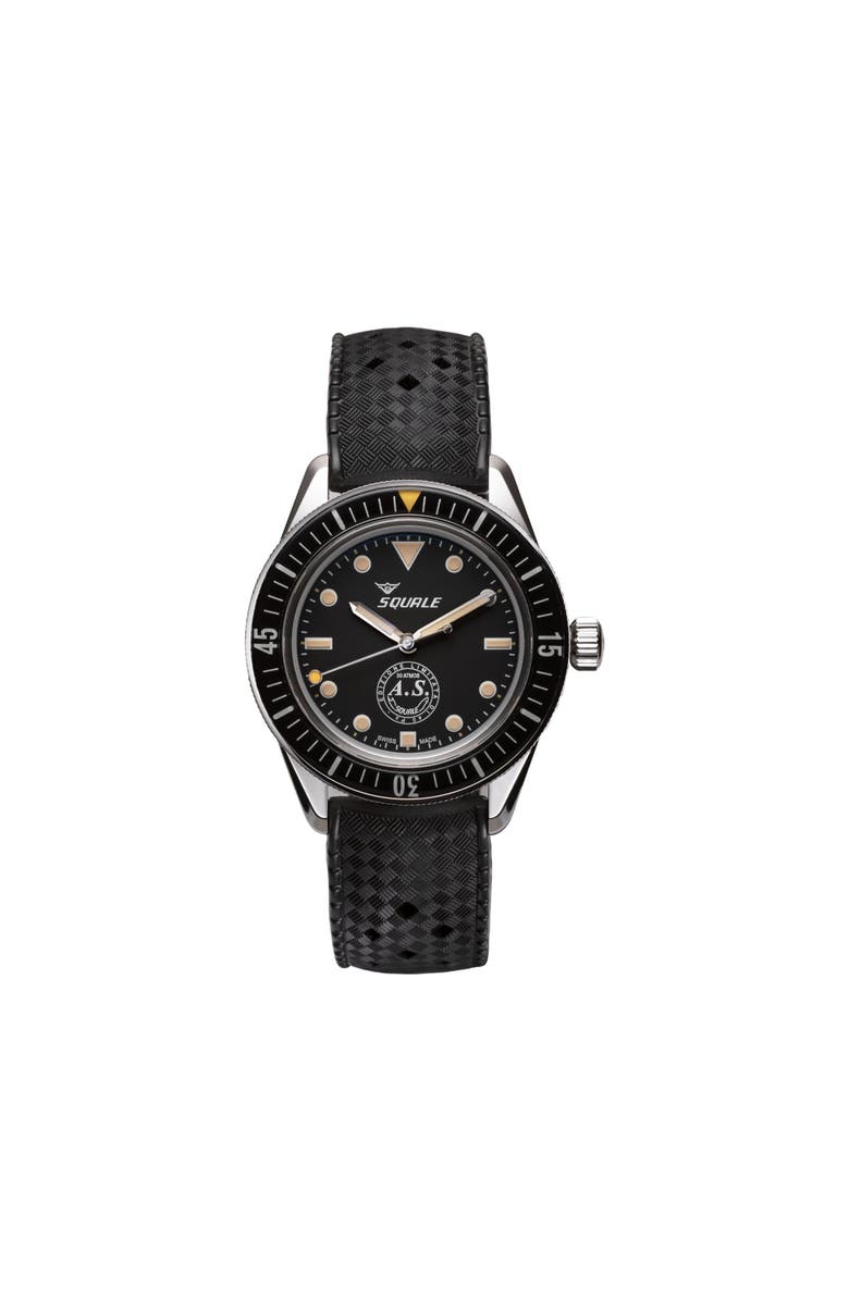 Fortela Vintage Re-Edition Submarine Watch, Main, color, Black