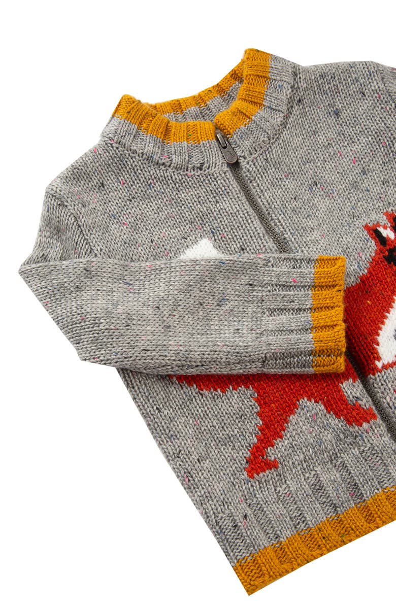 Peek Essentials Fox Zip Up Sweater, Alternate, color, 