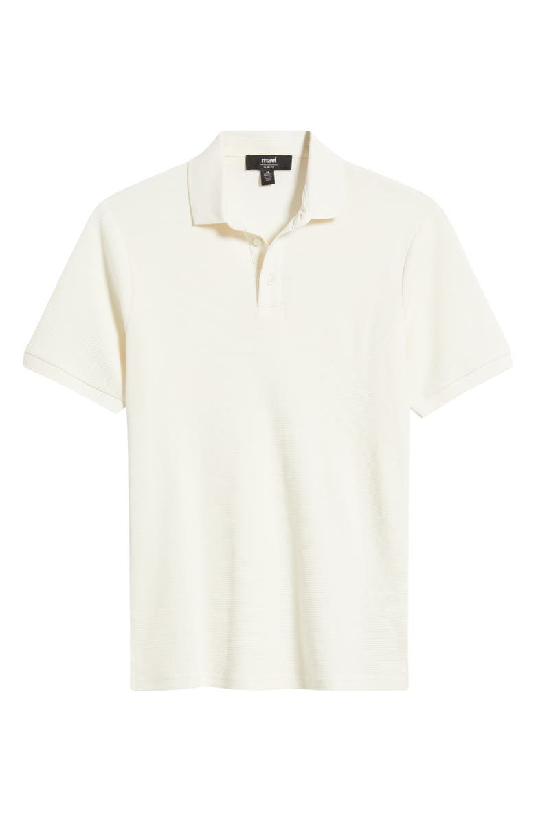 Mavi Jeans Slim Fit Cotton Polo, Alternate, color, Antique White