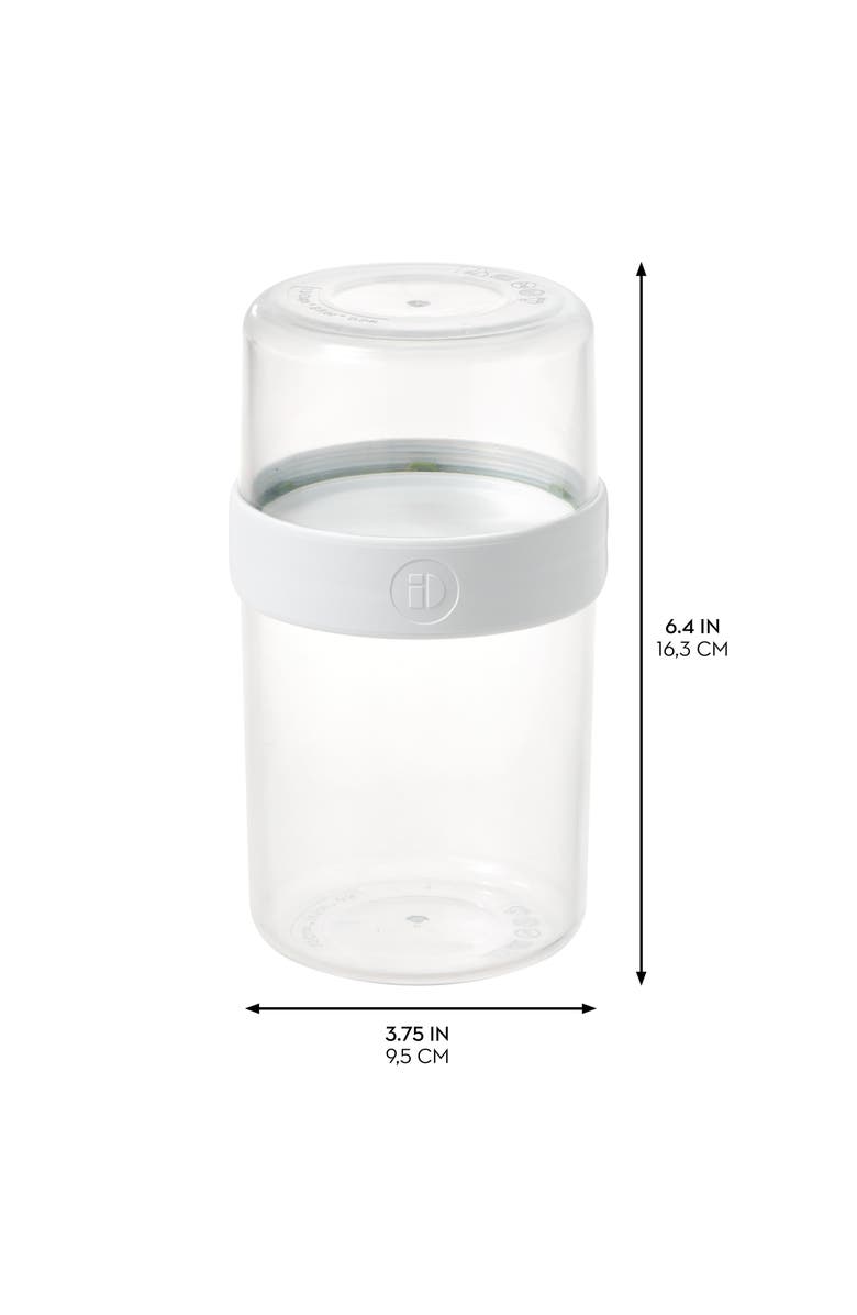 iDesign Medium Stack 'n Snack Food Containers - Set of 4 - Clear/White, Alternate, color, Clear