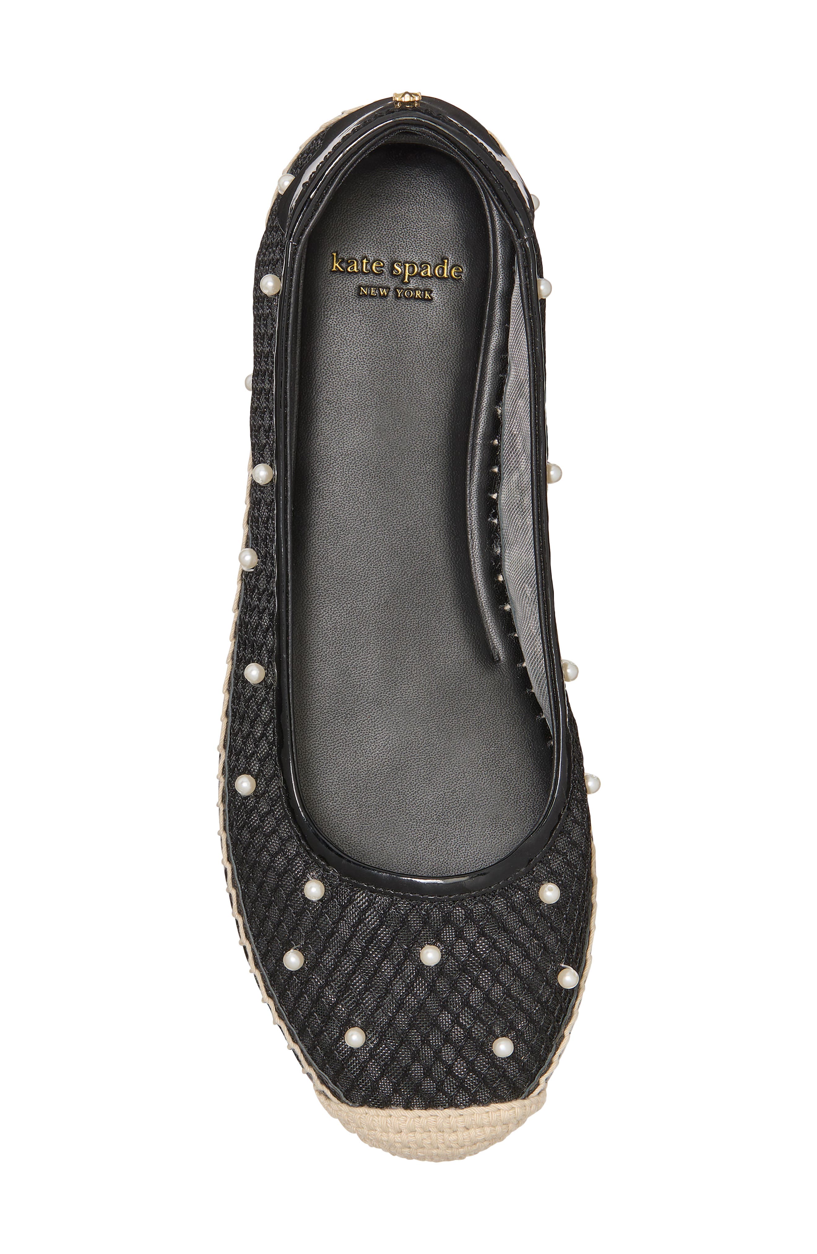 Kate Spade New York Faux Pearl Ballet Flat, Alternate, color, 