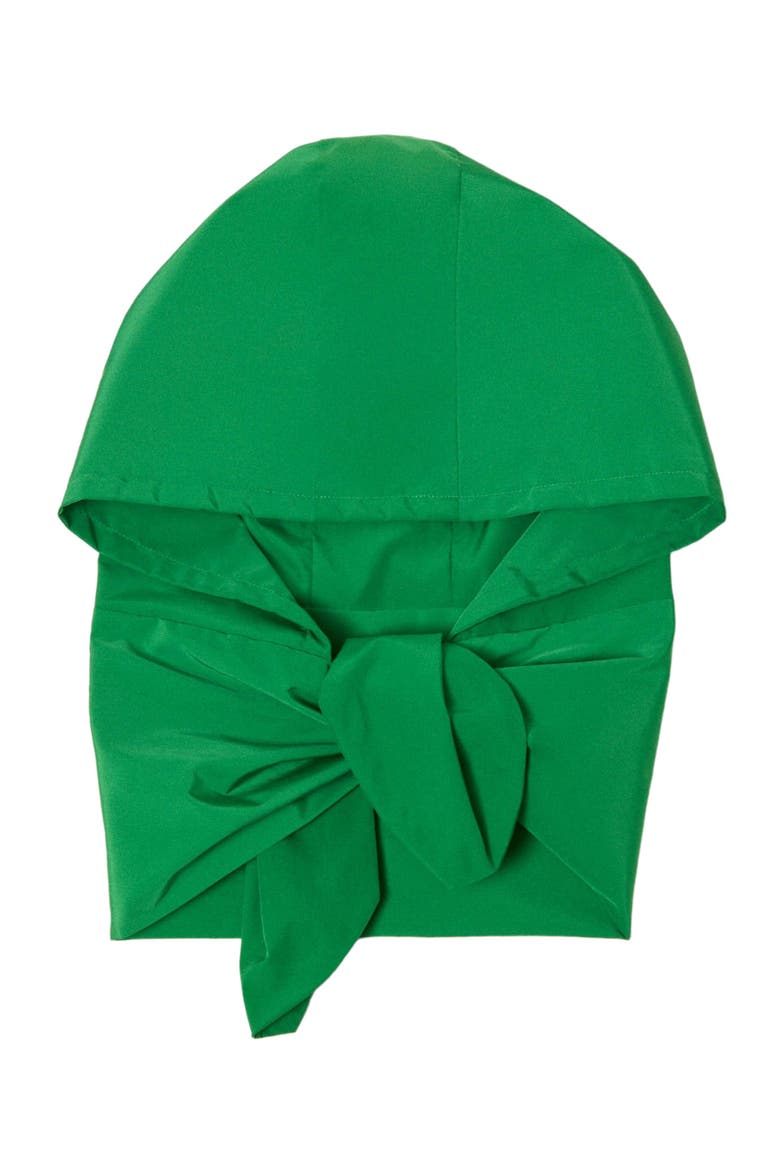 Tie-up waterproof hood, Alternate, color, Green