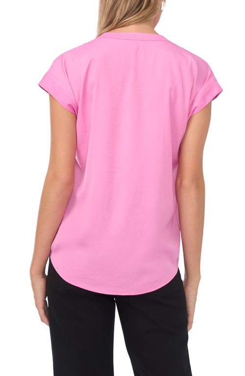Vince Camuto V-neck Top In Pink