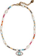 Kurt Geiger London Evil Eye Beaded Pendant Necklace