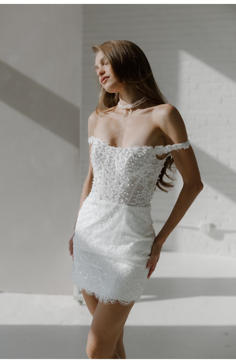 Untamed Petals Estella Mini Dress, Alternate, color, Ivory