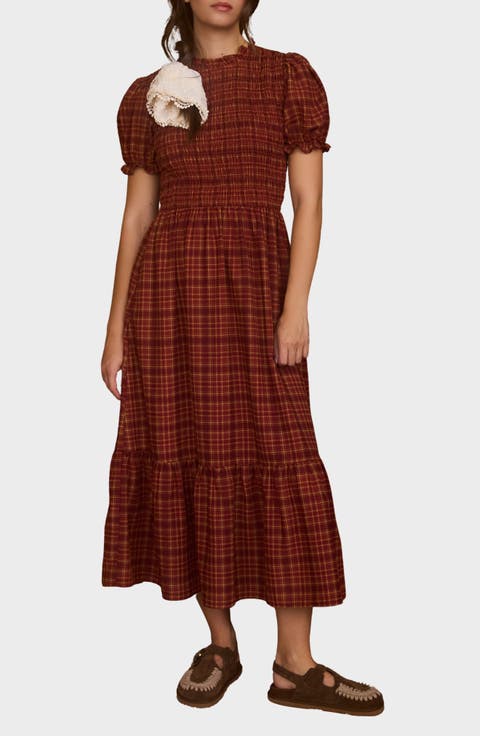 Puff Sleeve Maxi Dress