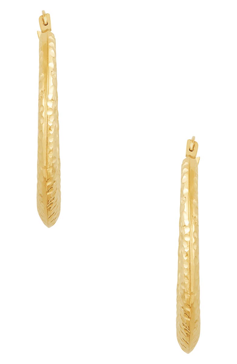 Frankie & Zoe Diamond Cut Hoop Earrings, Alternate, color, Yellow Gold