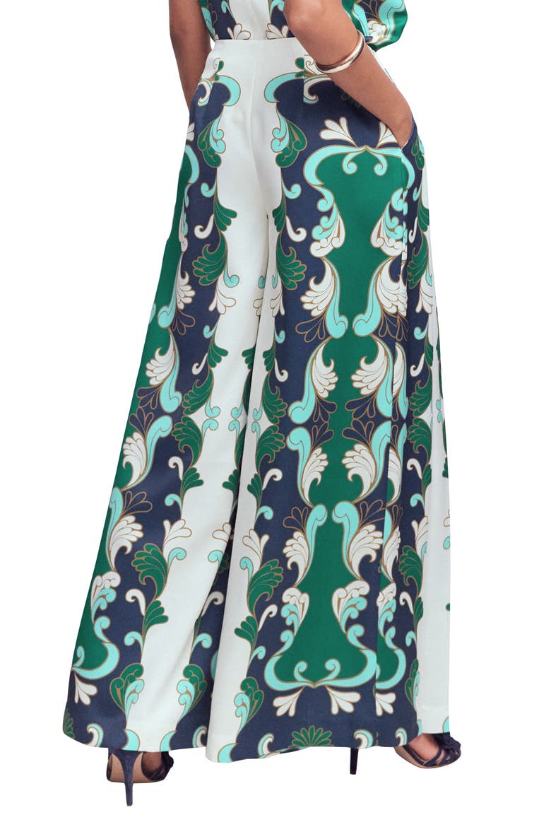 Regent Paisley Wide Leg Pants, Alternate, color, IVORY/ FOILAGE WHIRL