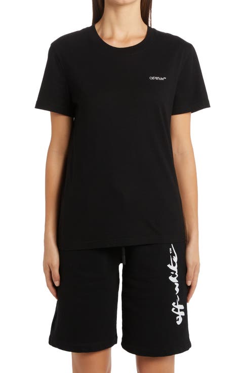 Floral Logo Embroidered Cotton Tee