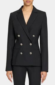Santorelli Quinn Double Breasted Jacket in Virgin Wool Stretch