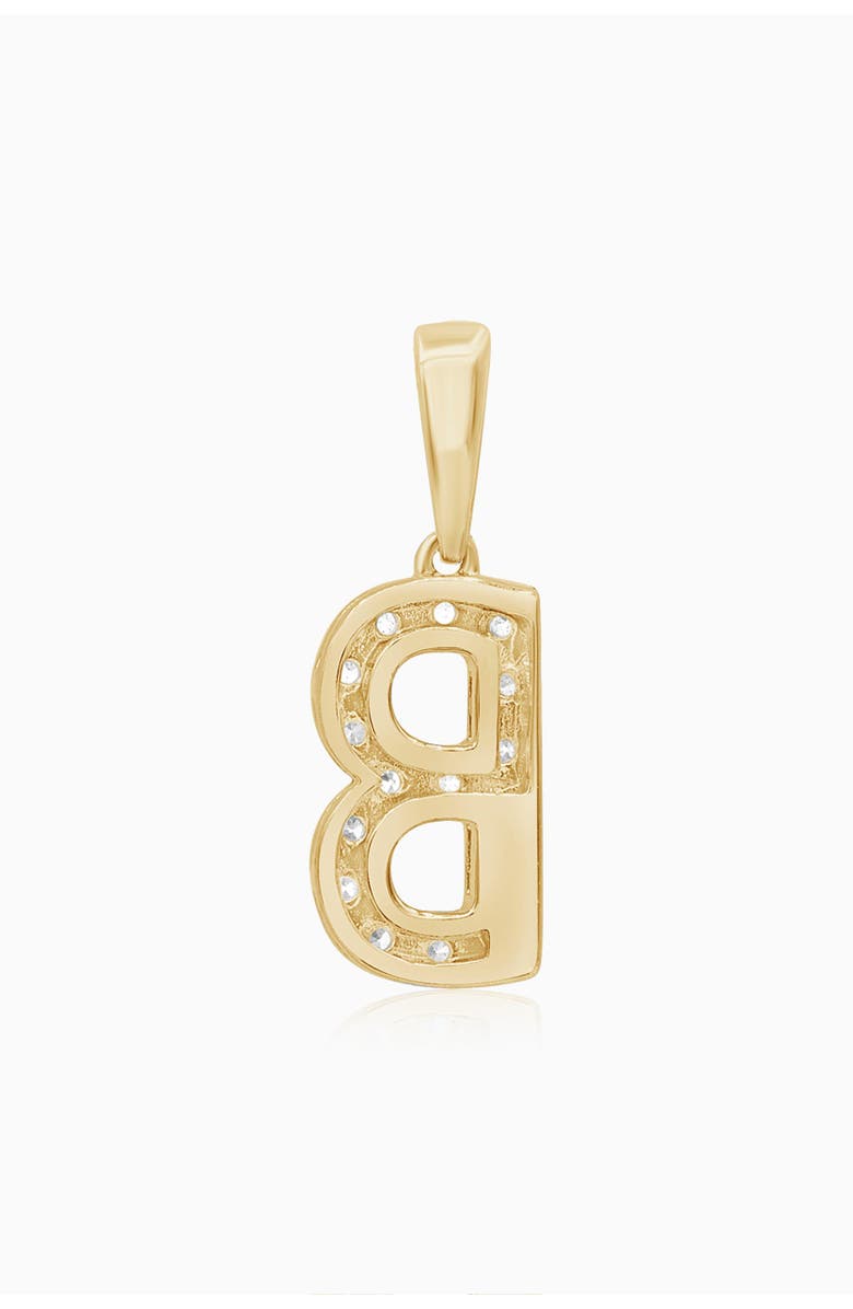 Oradina 14K Gold Luxe Letter Diamond Initial Pendant Charm, Alternate, color, Yellow Gold - B