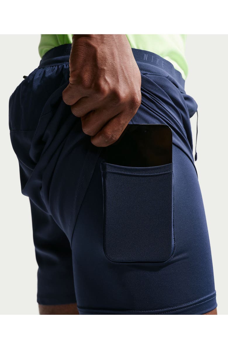 Nike Dri-FIT 5-Inch 2-in-1 Running Shorts, Alternate, color, Midnight Navy