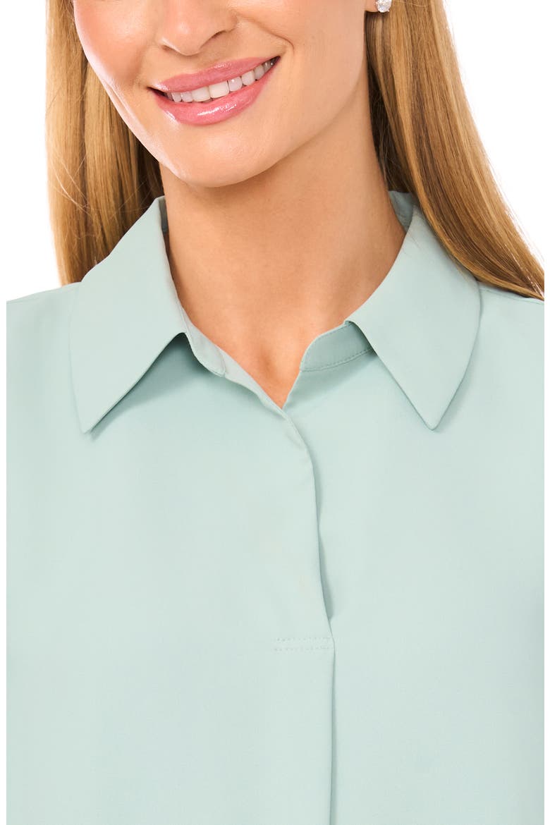 Split Cuff Button-Up Top, Alternate, color, AQUA MALIGNE