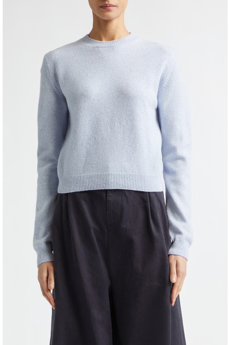 Wool & Cashmere Crop Sweater, Main, color, BLUE HAZE