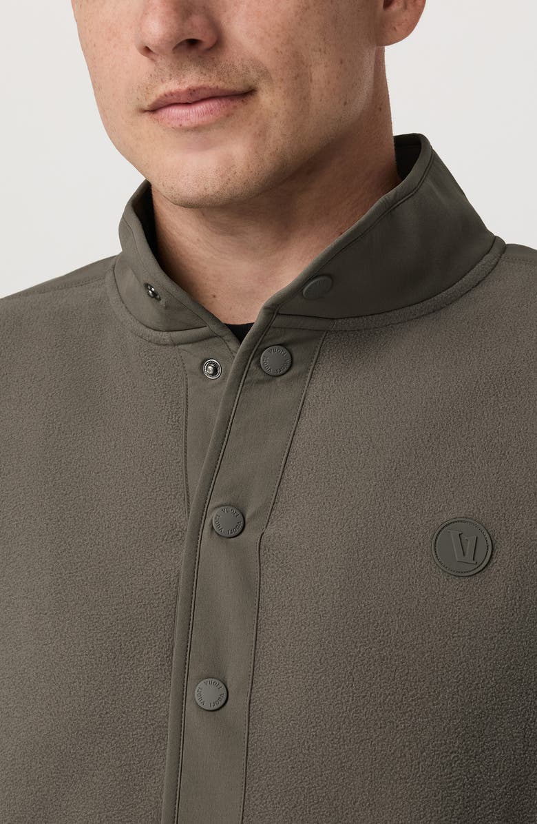Vuori Half Snap Water Repellent Fleece Pullover, Alternate, color, Root