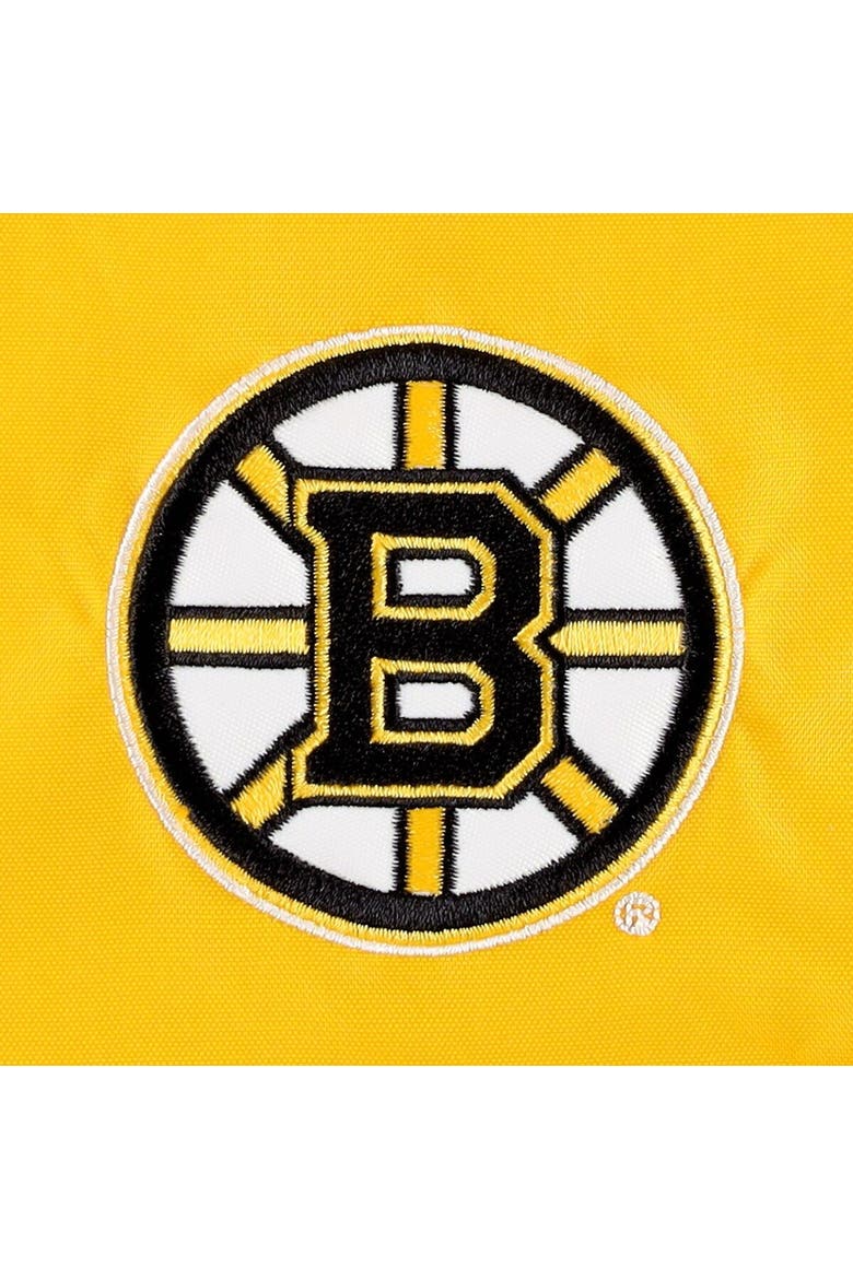 Women's Tommy Hilfiger Black/Gold Boston Bruins Staci Half-Zip Windbreaker Jacket, Alternate, color, Black